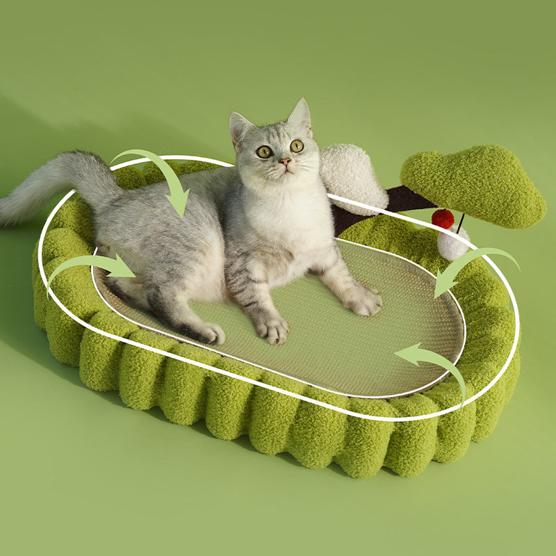 CAMA RASCADORA PARA GATOS DISEÑO DE ÁRBOL Y NUBE