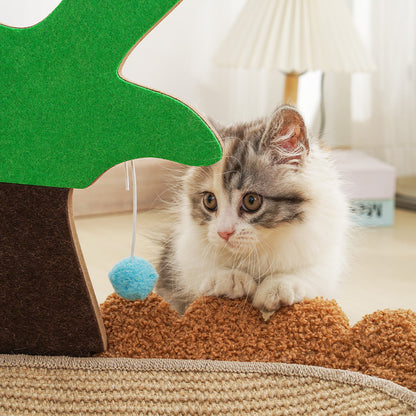 CAMA CON RASCADOR PARA GATOS DISEÑO DE PLAYA Y PALMERA