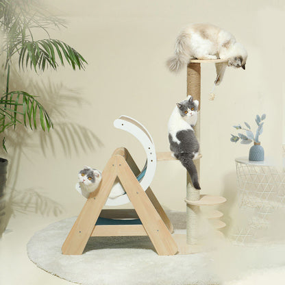 ÁRBBOL PARA GATOS CON TÚNEL Y PLATAFORMAS