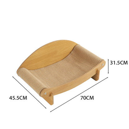 CAMA RASCADORA DE MADERA CON DISEÑO CURVO