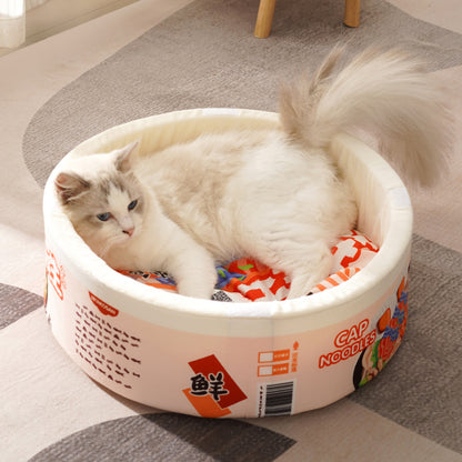 CAMA PARA GATO CON DISEÑO DE RAMEN