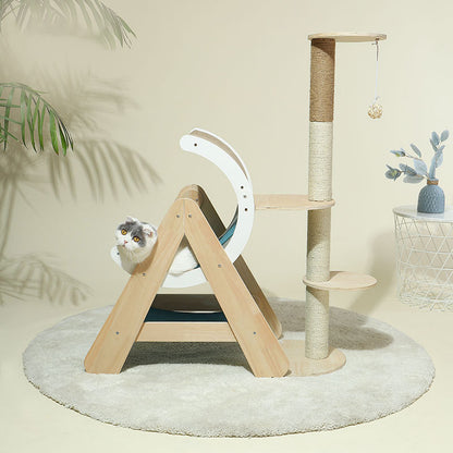 ÁRBBOL PARA GATOS CON TÚNEL Y PLATAFORMAS