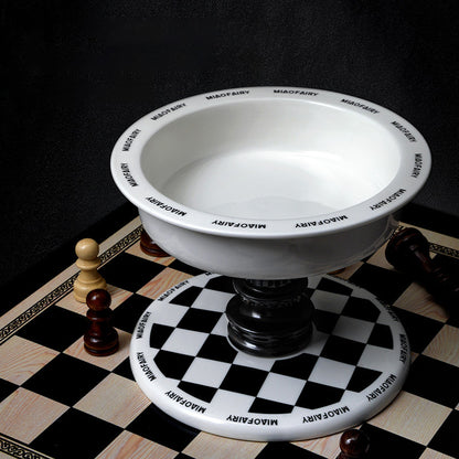 TAZÓN CON BASE DE AJEDREZ "GAME OVER"